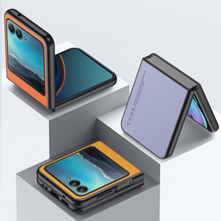 เคสโทรศัพท์มือถือหนัง คาร์บอนไฟเบอร์ แบบบางพิเศษ กันกระแทก พับได้ หรูหรา สําหรับ Motorola Razr 40 Ultra XT2321-3