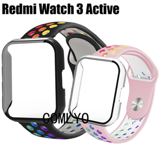 สําหรับ Redmi watch 3 Active เคสป้องกัน กันชน เต็มรูปแบบ สายคล้อง รุ้ง ซิลิโคน วง