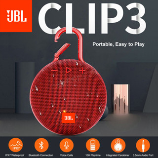 Jbl ลําโพงซับวูฟเฟอร์บลูทูธ 3 / Clip3 แบบพกพา กันน้ํา สําหรับปาร์ตี้ กลางแจ้ง ในร่ม