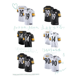 เสื้อกีฬารักบี้ แขนสั้น ลายทีม Nfl Pittsburgh Steelers 19 Smith-Schuster