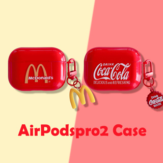 เคสหูฟัง ลายโค้ก McDonalds สีแดงมันวาว สําหรับ AirPods Pro2 AirPods (3rd) AirPods3 AirPodsPro AirPods2gen