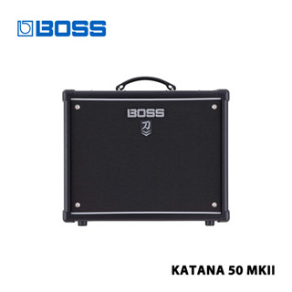 Boss Katana-50 MkII คอมโบแอมป์ 50 วัตต์ 1x12 นิ้ว และสวิตช์เท้า Hosa FSC-385 สไตล์กีตาร์ ดูอัลลัก