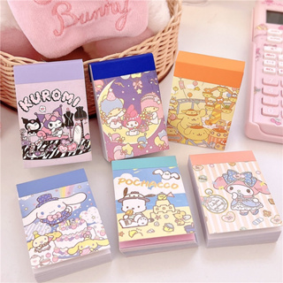 สติกเกอร์ ลาย Sanrio Book Melody Cinnamoroll Kuromi น่ารัก สไตล์วินเทจ สําหรับตกแต่งสมุดไดอารี่ สมุดไดอารี่ แพลนเนอร์ 50 แผ่น