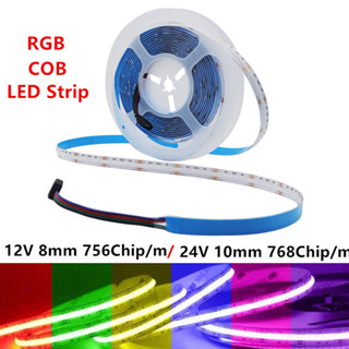 สายไฟ LED DC12V 24V RGB COB ยืดหยุ่น เปลี่ยนสีได้ สําหรับห้องนอน ห้องครัว ปาร์ตี้ ตกแต่งบ้าน