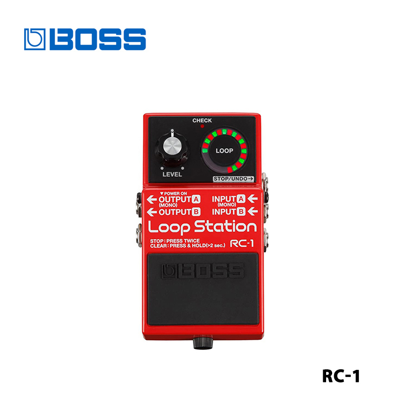 boss-rc-1-ลูปสเตชั่นกีตาร์ไฟฟ้า-rc-1-บันทึกเสียงกลอง-เบส-ขนาดเล็ก