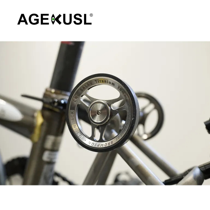 agekusl-ล้อจักรยาน-ไทเทเนียม-70-มม-เบาพิเศษ-ใช้ง่าย-สําหรับจักรยานพับ-brompton-aline-cline-pline