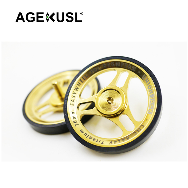 agekusl-ล้อจักรยาน-ไทเทเนียม-70-มม-เบาพิเศษ-ใช้ง่าย-สําหรับจักรยานพับ-brompton-aline-cline-pline