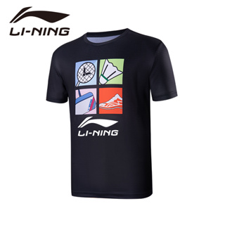 Li Nings ใหม่ เสื้อยืดแบดมินตัน ปิงปอง ผู้ชาย ผู้หญิง ทีมชาติ เสื้อแข่งขันกีฬา แขนสั้น ระบายอากาศ แห้งเร็ว โลก ปิงปอง เสื้อยืดทัวร์นาเมนต์