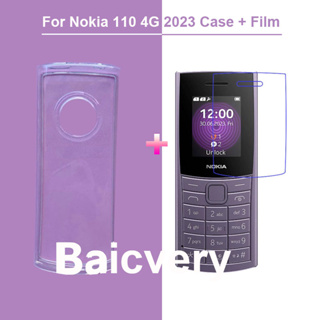 เคสโทรศัพท์มือถือ TPU แบบนิ่ม ป้องกันหน้าจอ ป้องกันการระเบิดนาโน สําหรับ Nokia 110 4G 2023