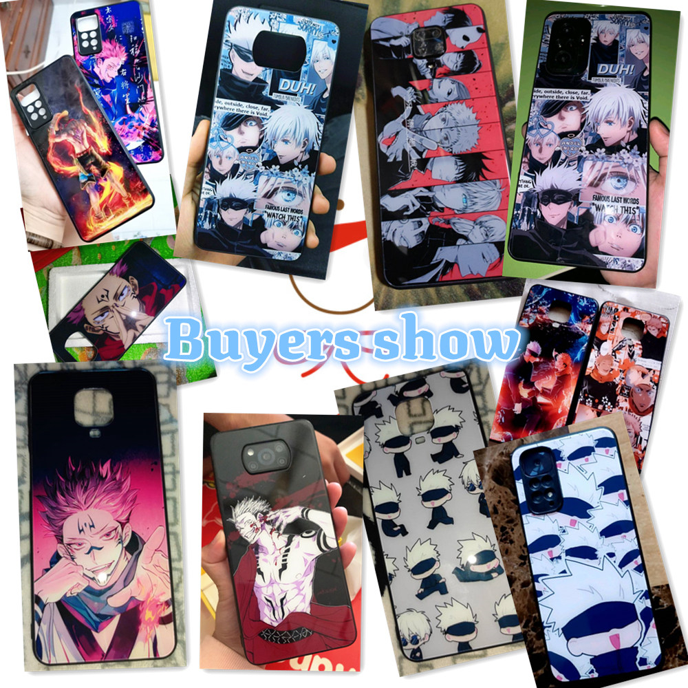 เคสโทรศัพท์มือถือกระจกนิรภัย-แบบแข็ง-กันกระแทก-ลายการ์ตูนอนิเมะ-jujutsu-kaisen-yuji-itadori-gojo-satoru-สําหรับ-oppo-realme-c53-oppo-a17-diy