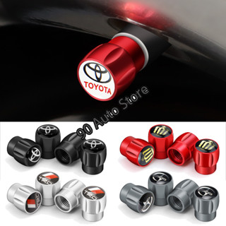 ฝาครอบวาล์วล้อรถยนต์ โลหะ รูปมงกุฎ สําหรับ Toyota TRD GR Crown Scion 4 ชิ้น