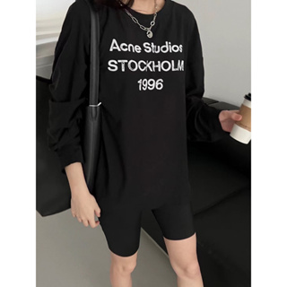 Ac stockholm 1996 เสื้อยืดแขนยาว พิมพ์ลาย ไล่โทนสี