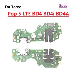 ใหม่ บอร์ดชาร์จ USB แจ็คเสียบหูฟัง ไมโครโฟน สายเคเบิ้ลอ่อน สําหรับ Tecno Pop 5 LTE BD4 BD4i BD4A