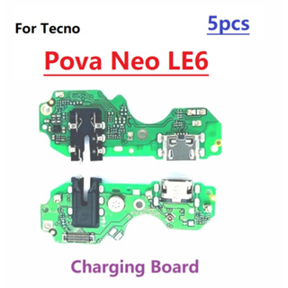 บอร์ดพอร์ตชาร์จ USB ปลั๊กซ็อกเก็ตแจ็คไมโครโฟน สายเคเบิลอ่อน สําหรับ Tecno Pova Neo LE6