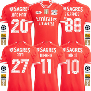 【Fans Issue Kit 】เสื้อกีฬาแขนสั้น ลายทีมชาติฟุตบอล benfica 23/24 คุณภาพสูง ไซซ์ S-4XL|พร้อมส่ง เสื้อเชิ้ต