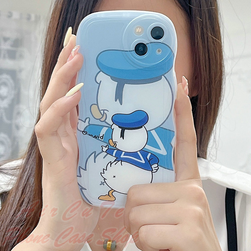เคส-iphone-14-13-12-11-pro-max-x-xr-xs-max-8-7-6-6s-plus-iphone14-iphone13-iphone12-iphone11-8plus-7plus-transparent-wave-daisy-donald-duck-soft-case