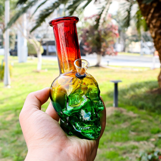 Rasta Color 15cm Bong Glass Pipe