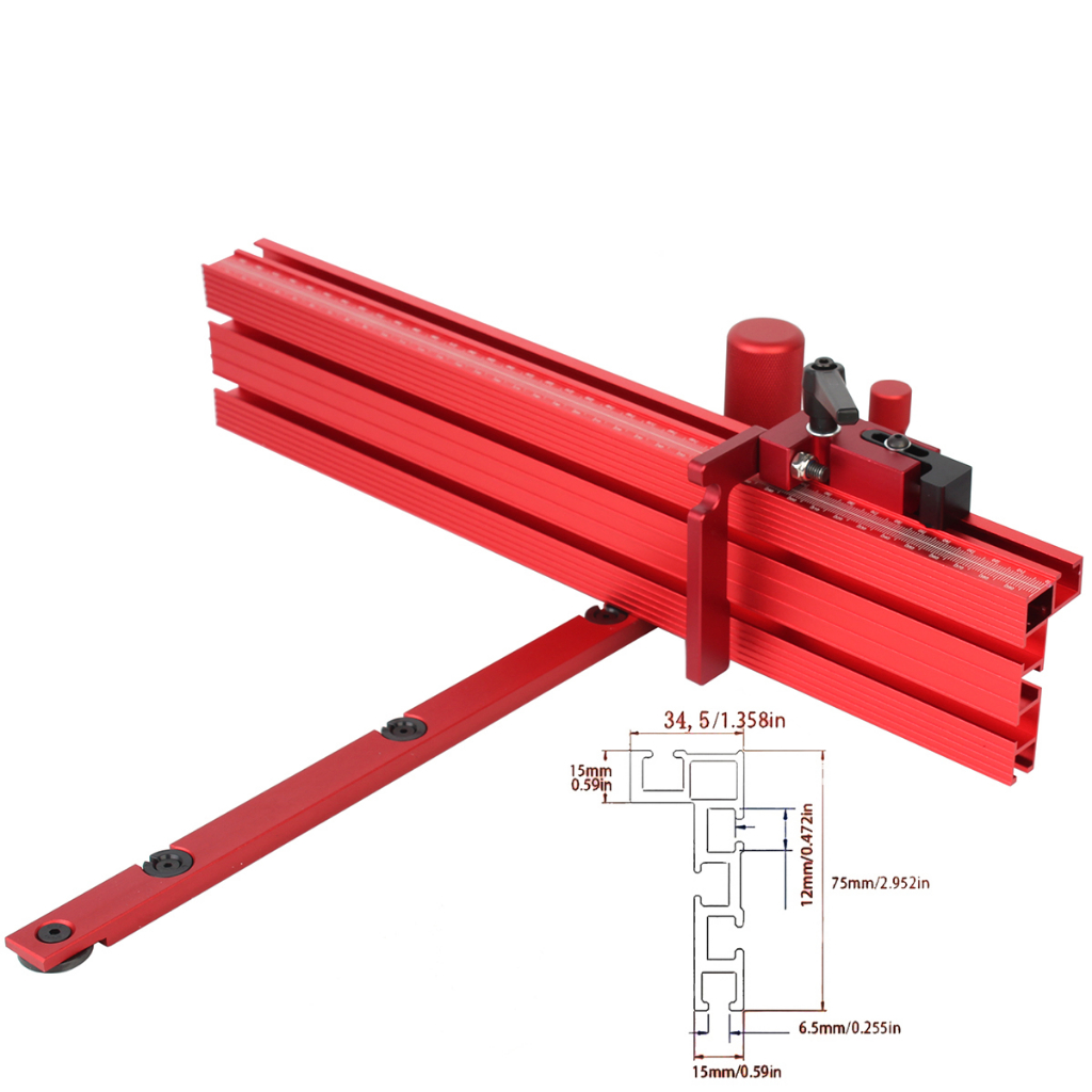 Miter Gauge&400MM Fence With Track Stop Sawing Assembly Angle Ruler for ...