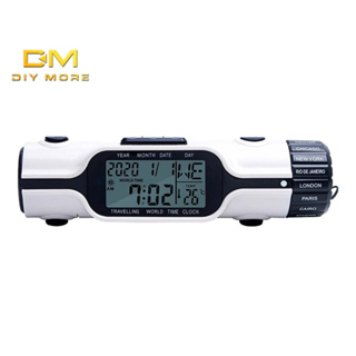 DIYMORE -5~70℃ High Precision Electronic Thermometer Time Alarm Clock Indoor and Outdoor Flashlight Thermometer with Backlight 2 in 1