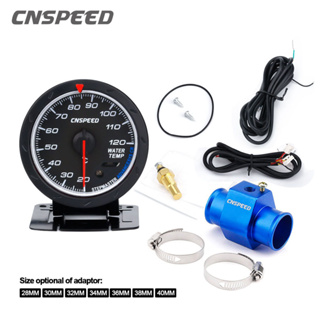 Cnspeed เครื่องวัดอุณหภูมิน้ํารถยนต์ 60 มม. 20-120 องศาเซลเซียส พร้อมอะแดปเตอร์เซนเซอร์วัดอุณหภูมิน้ํา 1/8NPT