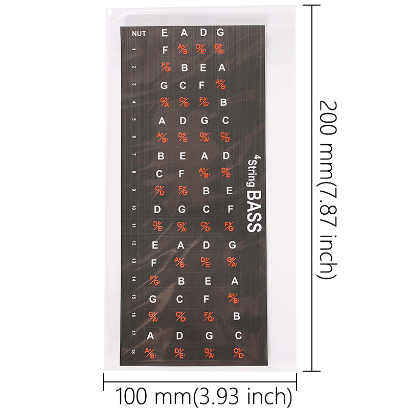 สติกเกอร์-ลายแผนที่-คอร์ด-และสเกล-สําหรับติดตกแต่งกีตาร์-เบส