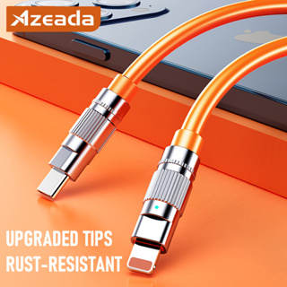 Azeada 2023 ใหม่ สายชาร์จซิลิโคน Type-c Usb PD-B64a 60w 6a ชาร์จเร็ว