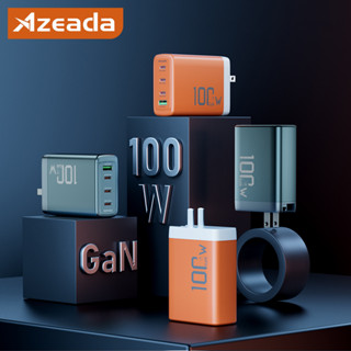 Azeada ที่ชาร์จแบตเตอรี่ 100w Gan AZ-A05 4 พอร์ต Usb A+3c Eu us