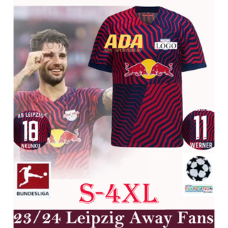 [พร้อมส่ง] เสื้อกีฬาแขนสั้น ลายทีมชาติฟุตบอล LEIPZIG 23-24 ไซซ์ S-4XL ชุดเยือน สําหรับผู้ชาย