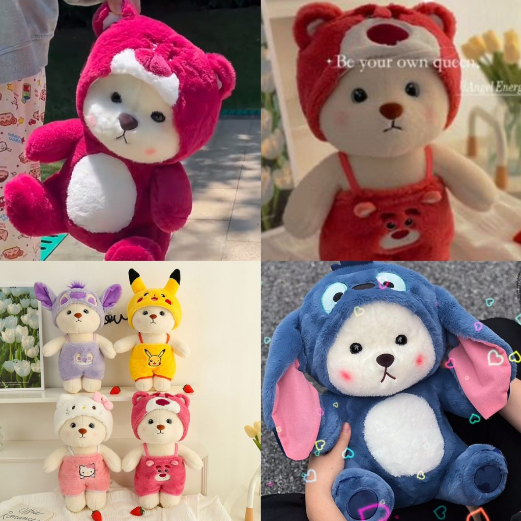พร้อมส่ง-ตุ๊กตาหมี-lena-bear-ragdoll-strawberry-น่ารัก-ของขวัญ-ของเล่นสําหรับเด็ก