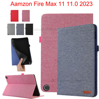 เคสแท็บเล็ต หนัง PU ฝาพับ พร้อมช่องใส่บัตร สไตล์คลาสสิก สําหรับ Amazon Fire Max 11 11.0 นิ้ว 2023 Max11 11.0 นิ้ว