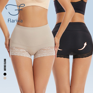 Flarixa ไร้รอยต่อ กระชับสัดส่วน ผู้หญิง หน้าท้อง ควบคุม กางเกงเอวสูง กระชับสัดส่วน กางเกงขาสั้น แบน หน้าท้อง สร้างรูปร่าง ชุดชั้นใน กางเกงกระชับสัดส่วน