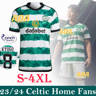 เสื้อกีฬาแขนสั้น ลายทีมชาติฟุตบอล Celtic Home 23-24 ไซซ์ S-4XL ชุดเหย้า สําหรับผู้ชาย