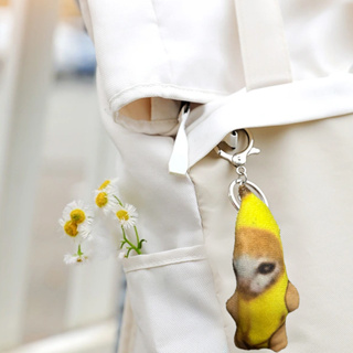 【COD】พวงกุญแจ จี้ตุ๊กตาการ์ตูนกล้วย แมว ตลก สร้างสรรค์ ของขวัญวันเกิด