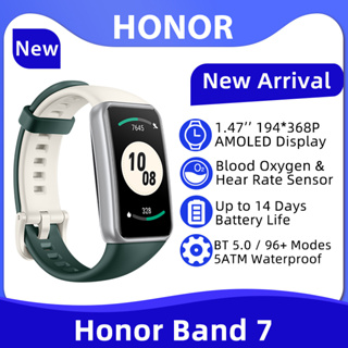 Honor Band 7 Smart Bracelet 7 1.47 AMOLED Screen Blood Oxygen Heart Rate Monitor 5ATM Smartband Bluetooth 14 Days Battery Life