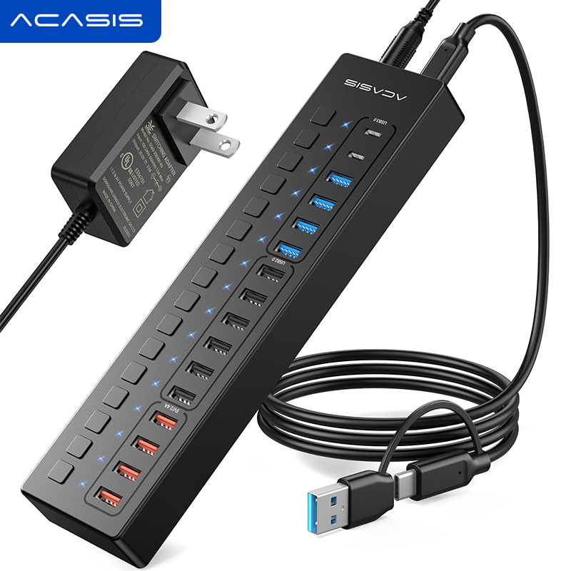 acasis-อะแดปเตอร์ฮับ-usb-3-0-2-0-11-16-พอร์ต-type-c-ความเร็วสูง-11-16-พอร์ต-สําหรับคีย์บอร์ด-เมาส์-pc20