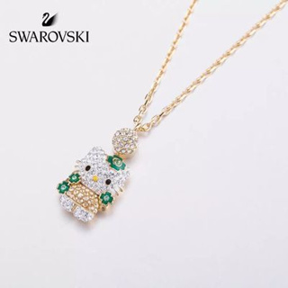 Swarovski*i สร้อยคอ จี้รูป Hello Kitty สีโรสโกลด์ สําหรับผู้หญิง