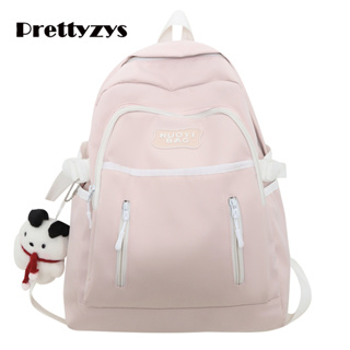 School Backpack Prettyzys 2023 Korean Student Bag Large capacity 15.6 inch For Women