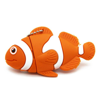 Clownfish แฟลชไดรฟ์ USB ซิลิโคน ลายการ์ตูนปลาการ์ตูนน่ารัก ความเร็วสูง 2TB สําหรับคอมพิวเตอร์ โทรศัพท์มือถือ