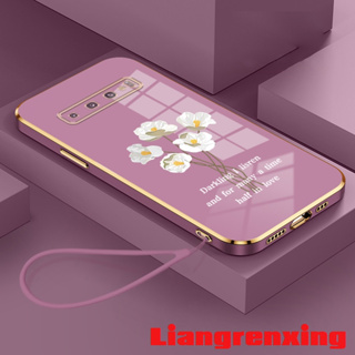 เคสซิลิโคนนิ่ม ลายดอกไม้ กันกระแทก สําหรับ samsung s10 PLUS samsung s10 PRO samsung s10 DDBH01