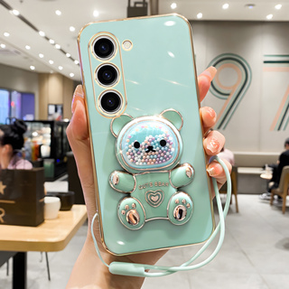 เคสโทรศัพท์มือถือ แบบนิ่ม ลายหมีกอด มีป็อบอัพ สําหรับ Samsung Galaxy S23 ultra S23 FE S22 ultra S23+ S22+