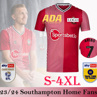 เสื้อกีฬาแขนสั้น ลายทีมชาติฟุตบอล Southampton 23-24 Southampton ชุดเหย้า S-4XL ชุดเหย้า สําหรับผู้ชาย