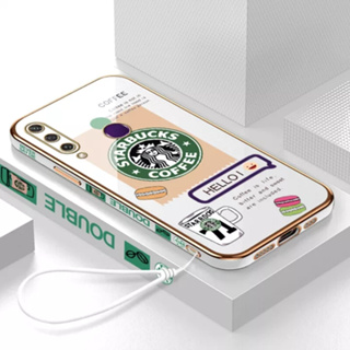 เคสโทรศัพท์มือถือ ลายการ์ตูน Starbucks พร้อมสายคล้อง สําหรับ Huawei NOVA 3 Huawei NOVA3i Huawei NOVA 4 Huawei NOVA 5 Huawei NOVA 5i Huawei NOVA 5ipro Huawei NOVA 5t