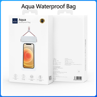 Wiwu Aqua กระเป๋ากันน้ำ Universal IPX8 กระเป๋ากันน้ำสำหรับฤดูร้อนว่ายน้ำชายหาดกระเป๋าใส่โทรศัพท์แห้งด้วยวัสดุ ABS TPU