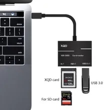 การ์ดรีดเดอร์ Type-c เป็น XQD USB3.0 ความเร็วสูง USB3.0 2.0