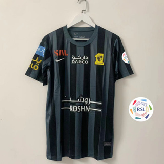 เสื้อกีฬาแขนสั้น ลายทีมชาติฟุตบอล Al-Ittihad 23 24 ชุดเยือน ไซซ์ S - 2XL
