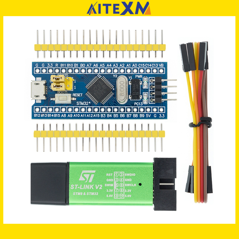 ภาพหน้าปกสินค้าโมดูลบอร์ดไมโครคอนโทรลเลอร์ ระบบขั้นต่ํา Stm32F103C6T6 STM32F103C8T6 ARM STM32 สําหรับ Arduino ST-Link V2 Mini STM8