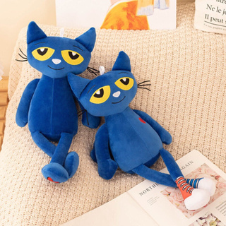 ตุ๊กตาแมว สีฟ้า เหมาะกับของขวัญวันหยุด ของเล่นสําหรับตกแต่งบ้าน
