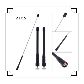 เสาอากาศสไลด์ 2 X Sma - Female 430 Mhz Uhf Telescopic สําหรับ Baofeng Uv - 5R 888 S 777