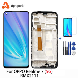 อะไหล่หน้าจอสัมผัสดิจิทัล แบบเปลี่ยน สําหรับ OPPO Realme 7 Realme 7 4G 5G RMX2155 RMX2111
