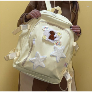 กระเป๋าเป้สะพายหลัง กระเป๋านักเรียน ขนาดใหญ่ จุของได้เยอะ ลายลูกสุนัข Huhu Star Y2K คุณภาพสูง สําหรับนักเรียน